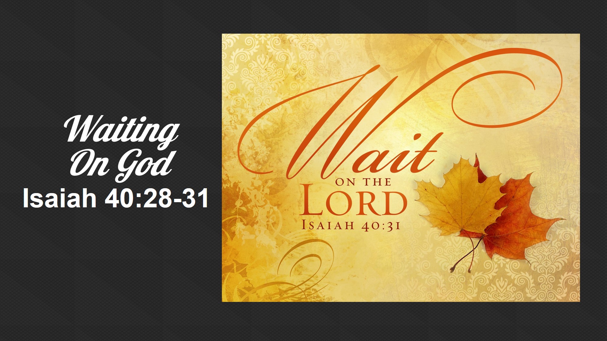 Waiting On God First Presbyterian Church Of Owasso